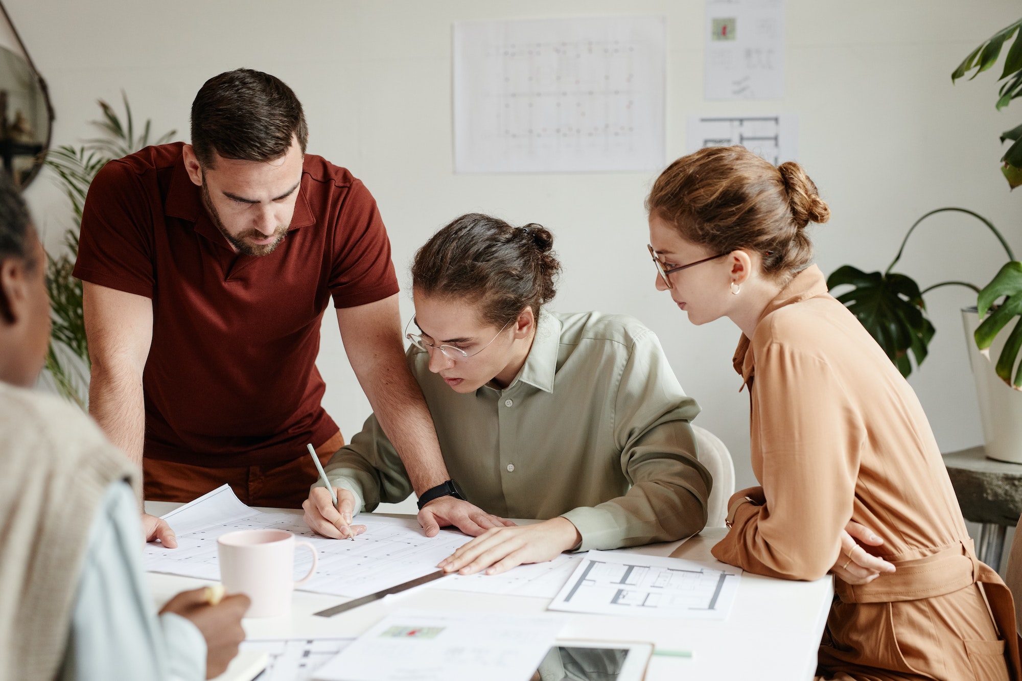 Team of Architects in Meeting