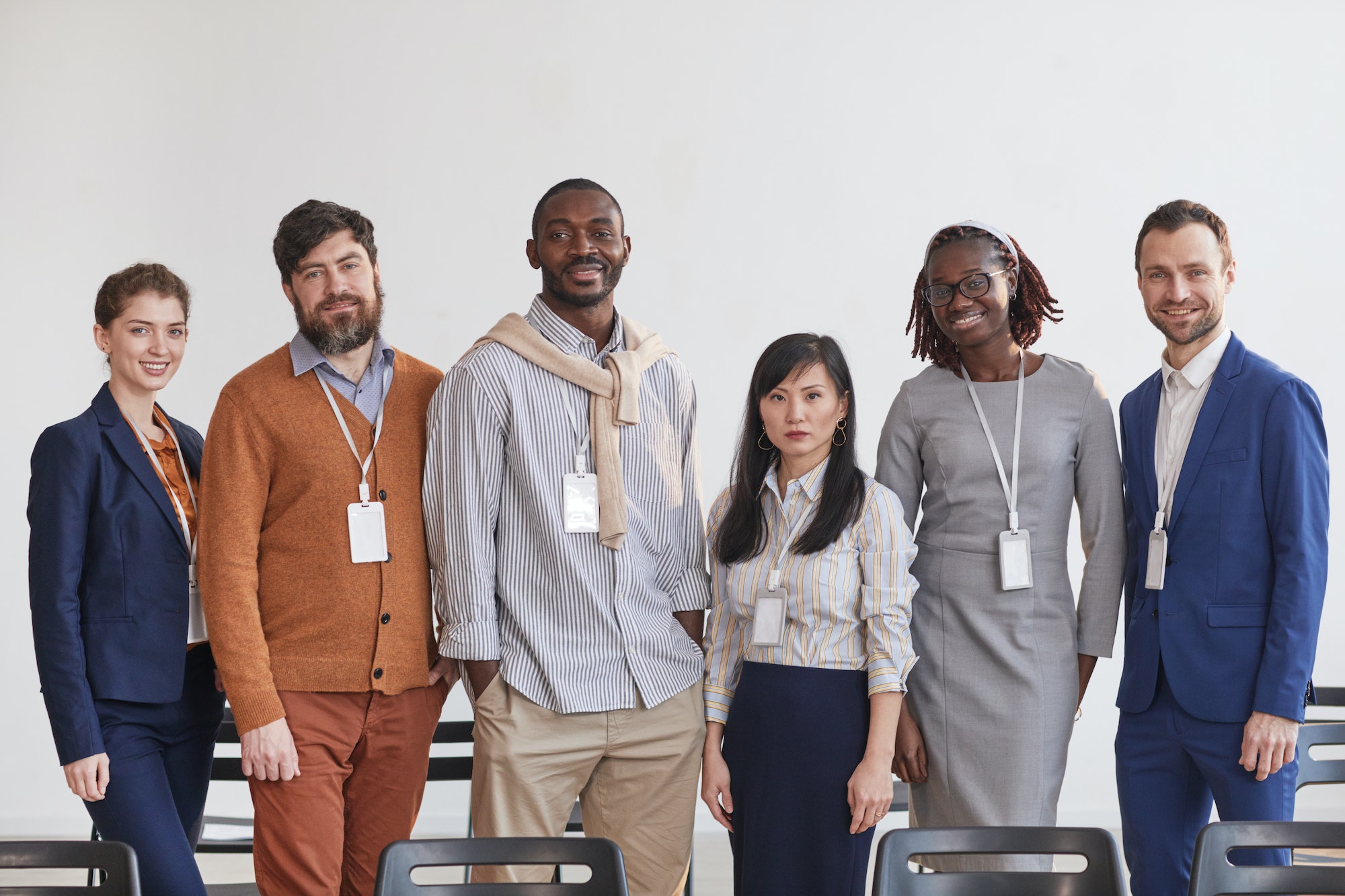 Team of Business People in Row